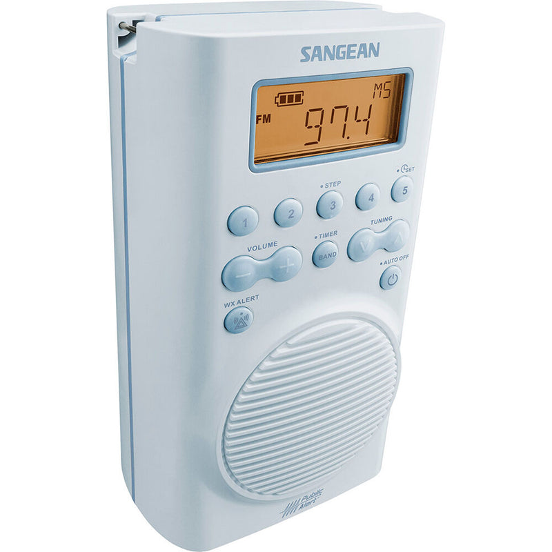 Sangean SG-100 AM/FM/Weather Waterproof Shower Radio (Sky Blue)