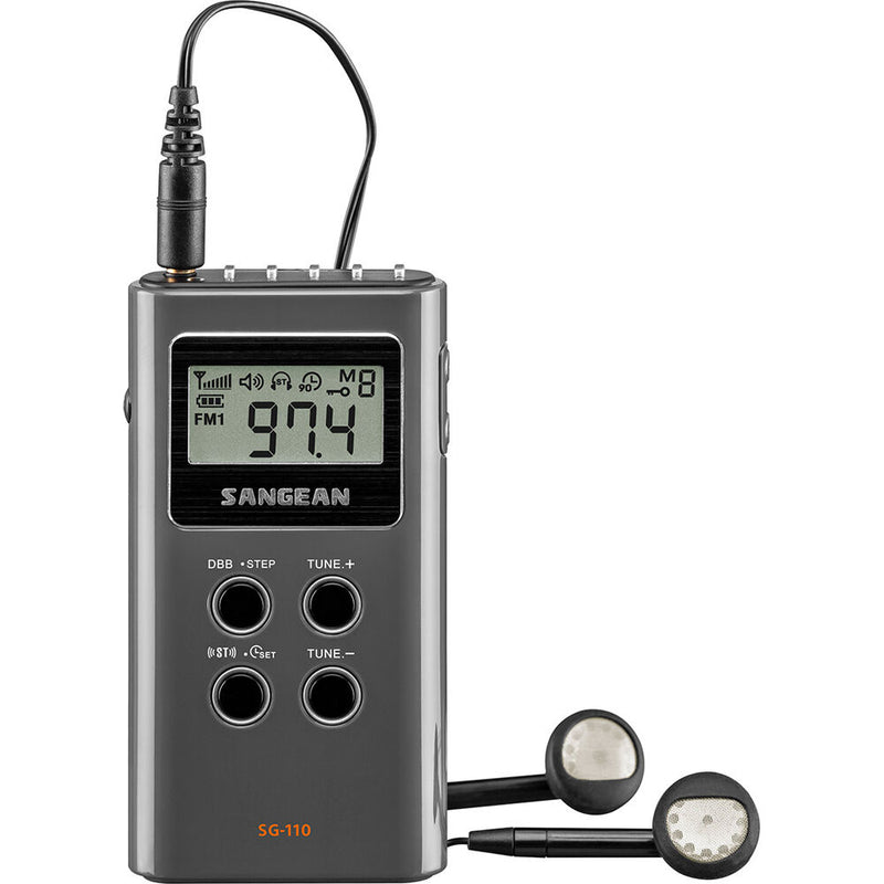 Sangean SG-110 AM/FM Stereo Pocket Radio (Dark Gray)