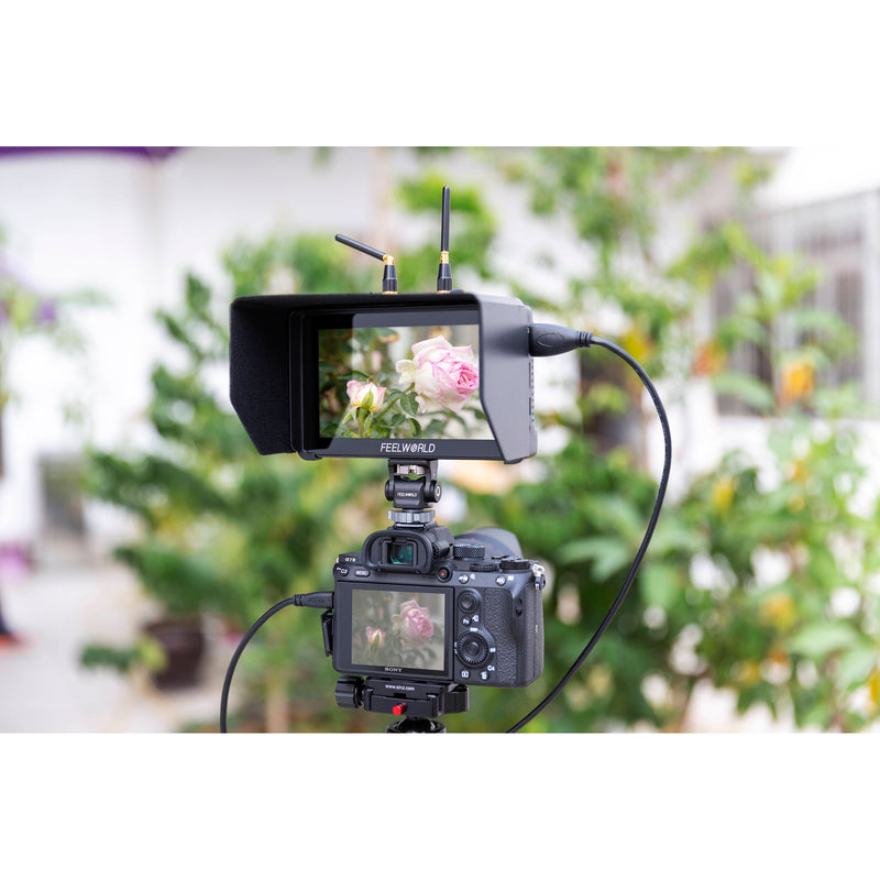 FeelWorld 5.5" On-Camera Monitor with Built-In Wireless Receiver