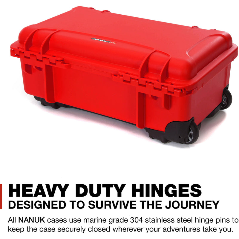 Nanuk 935 Hard-Wheeled Utility Case without Insert (Red)