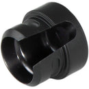 Cable Techniques Low-Profile Cap, Large for Low-Profile XLR Connectors, Outlet for up to 6.0mm OD Cable (Black)