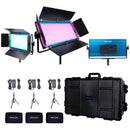 Dracast X-Series 1000 RGB and Bi-Color 3-LED Panel Kit with Hard Case