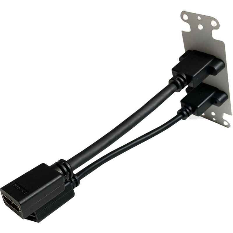 Comprehensive Single-Gang HDMI and USB 3.0 Type-A Pass-Thru Wall Plate with Pigtail (White)