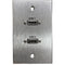 Comprehensive Dual HDMI Pass Thru Single Gang Aluminum Wallplate with Pigtail