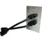 Comprehensive Dual HDMI Pass Thru Single Gang Aluminum Wallplate with Pigtail
