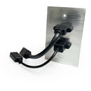 Comprehensive HDMI and USB Type-B Pigtail Pass-Through Wall Plate (Aluminum)