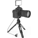 DigiPower Instructor Tripod with LED Light and Lavalier Mic Kit