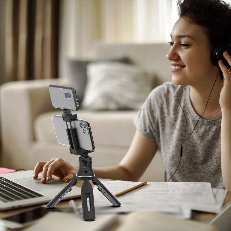 DigiPower Instructor Tripod with LED Light and Lavalier Mic Kit