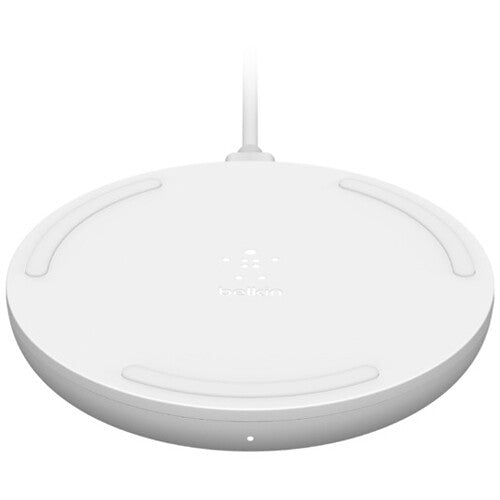 Belkin BOOST CHARGE 15W Wireless Charging Pad with 24W QC 3.0 Charger (White)