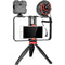 YELANGU Smartphone Video Rig Cage with Microphone, Light & Mini Tripod