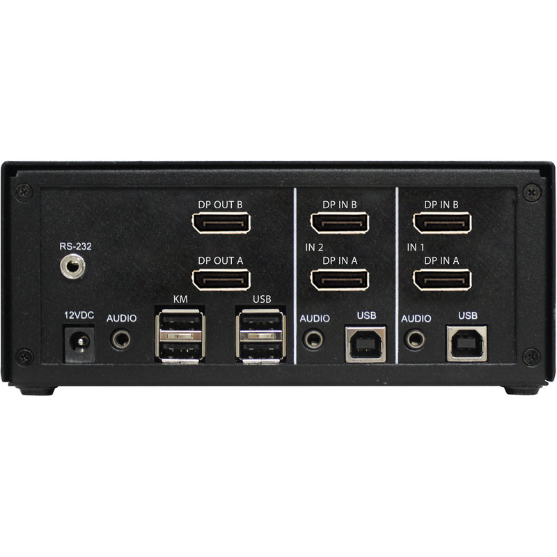 Smart-AVI 2-Port Dual-Head DisplayPort KVM Switch