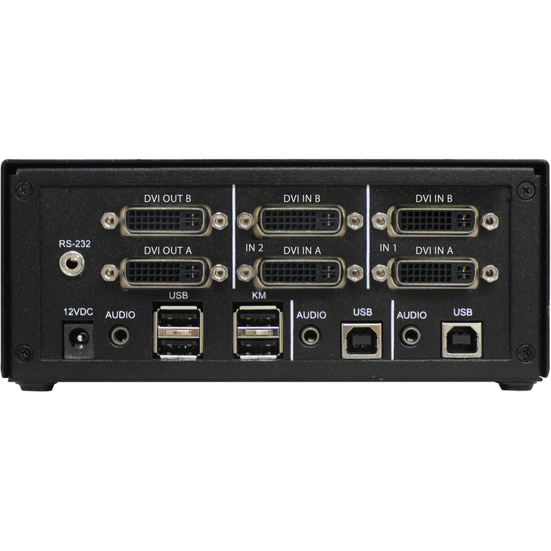 Smart-AVI 2-Port Dual-Head DVI-I KVM Switch