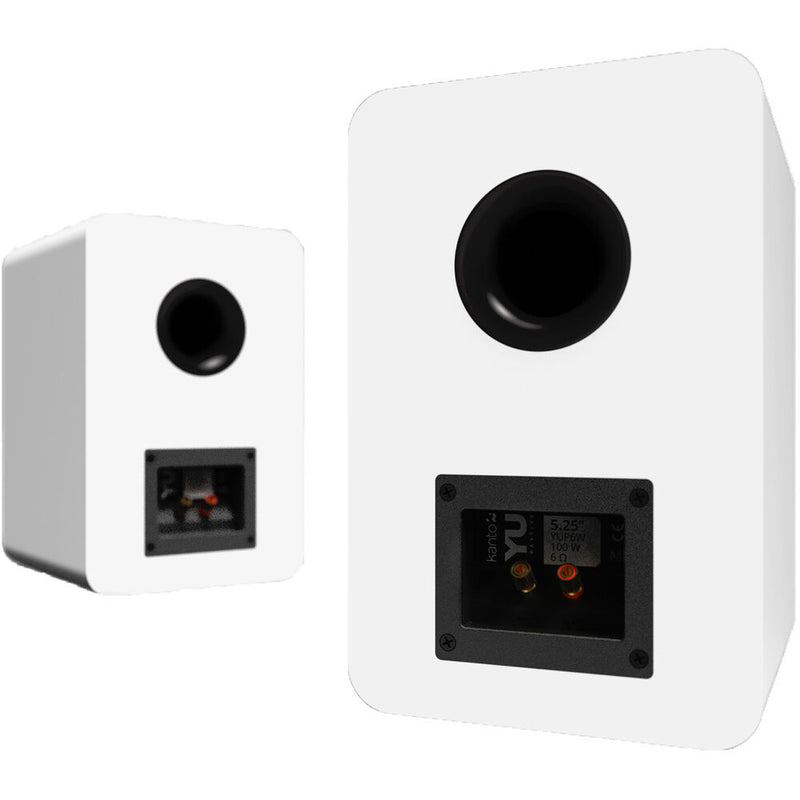 Kanto Living YUP6 2-Way Bookshelf Speakers (Matte White, Pair)
