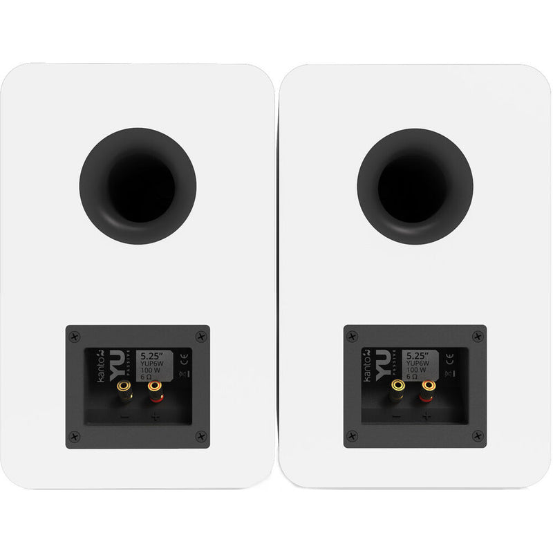 Kanto Living YUP6 2-Way Bookshelf Speakers (Matte White, Pair)