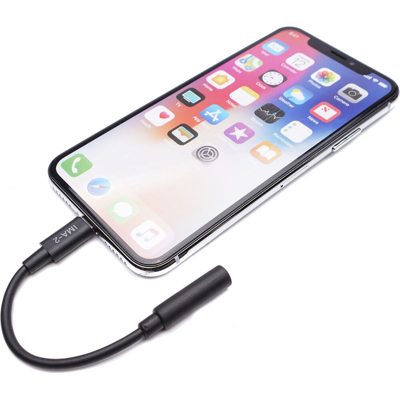 Movo Photo IMA-2 Female 3.5mm TRS to Lightning Microphone Adapter Cable (5.5")