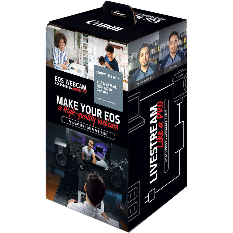 Canon EOS Webcam Accessories Starter Kit for EOS M50, M50 Mark II & M200 Mirrorless Digital Cameras