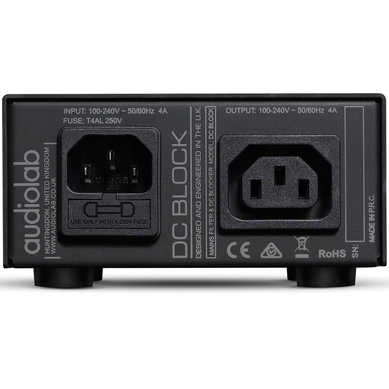 Audiolab DC Block Single-Outlet Inline Power Conditioner (Black)