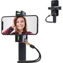 Movo Photo PR-3 Rotating Smartphone Tripod Mount with Built-In Levels & Hand Grip