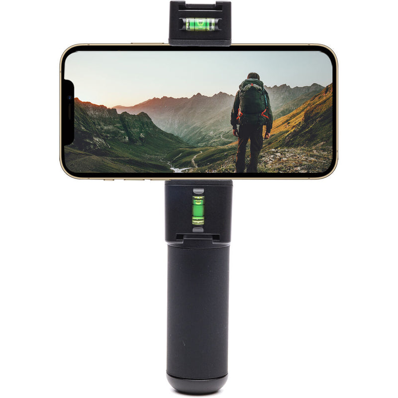 Movo Photo PR-3 Rotating Smartphone Tripod Mount with Built-In Levels & Hand Grip