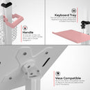 CTA Digital Medical Mobile Floor Stand with VESA Plate and Small Paragon Enclosure for Tablets (White)