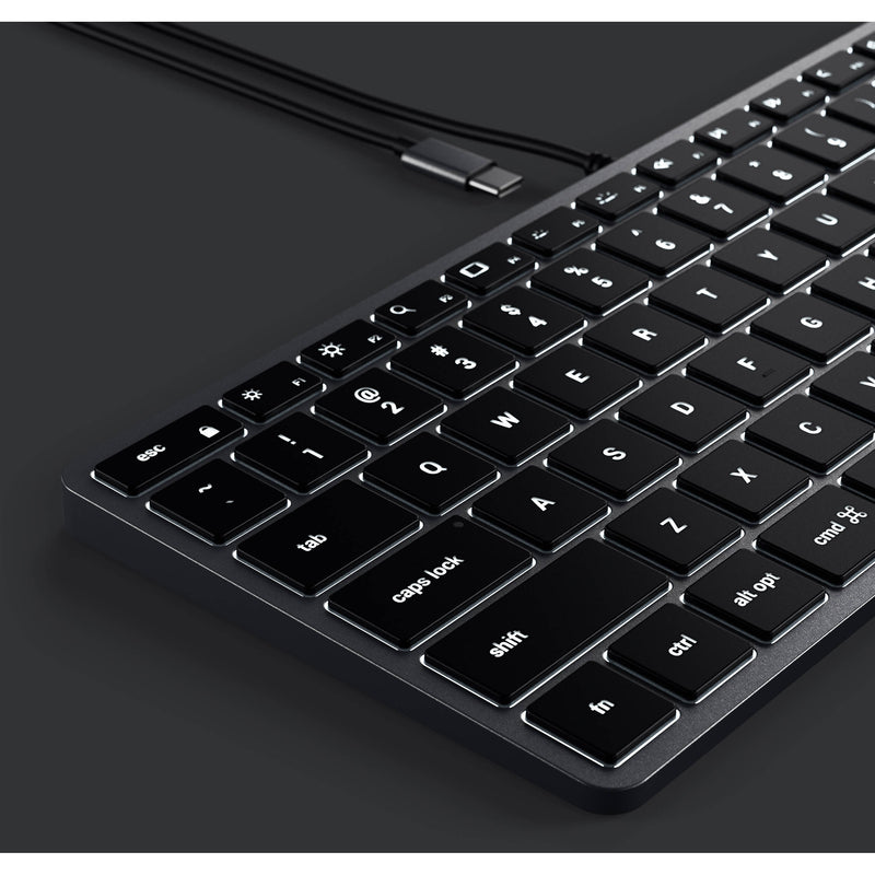 Satechi Slim W1 Wired Backlit Keyboard (Space Gray)