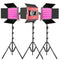GVM RGB LED Studio Video Bi-Color Soft 1200D 3-Light Panel Bundle