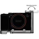 Niceyrig L-Bracket with Cold Shoe Mount for Sony a7C Camera
