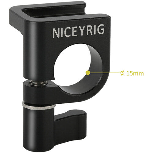 Niceyrig 15mm Rod Clamp with Cold Shoe Mount