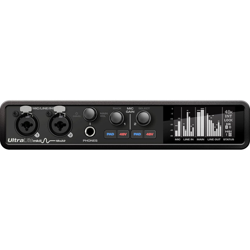 MOTU UltraLite-mk5 Desktop 18x22 USB Type-C Audio/MIDI Interface