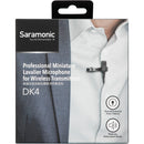 Saramonic DK4B Professional Broadcast Omnidirectional Lavalier Microphone for Sony UWP, UWP-D, and WRT Transmitters (Locking 3.5mm Connector)