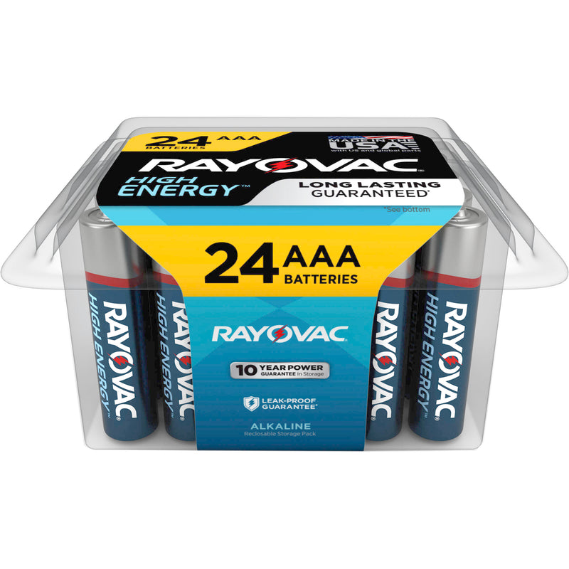 RAYOVAC High Energy Alkaline AAA Battery (24-Pack Pro)