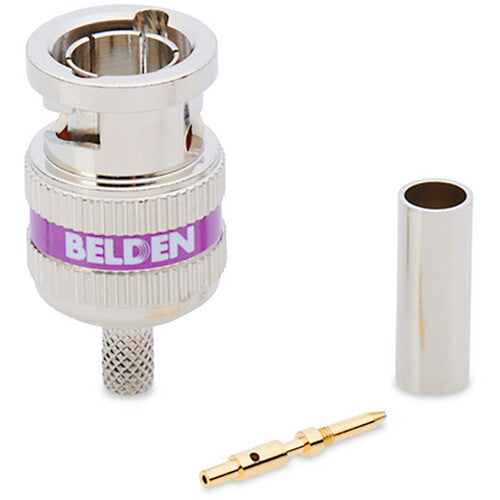 Belden 12GHz Mini RG59 BNC Connectors for 4855R Cables (50-Pack)