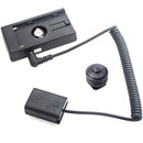 DigitalFoto Solution Limited Sony NP-FW50 Dummy Battery to L-Series Battery Plate (Coiled Cable, 15.7 to 39.3")