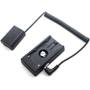 DigitalFoto Solution Limited L-Series Battery Plate to Sony NP-FZ100 Dummy Battery (Coiled 14 to 39" Cable)