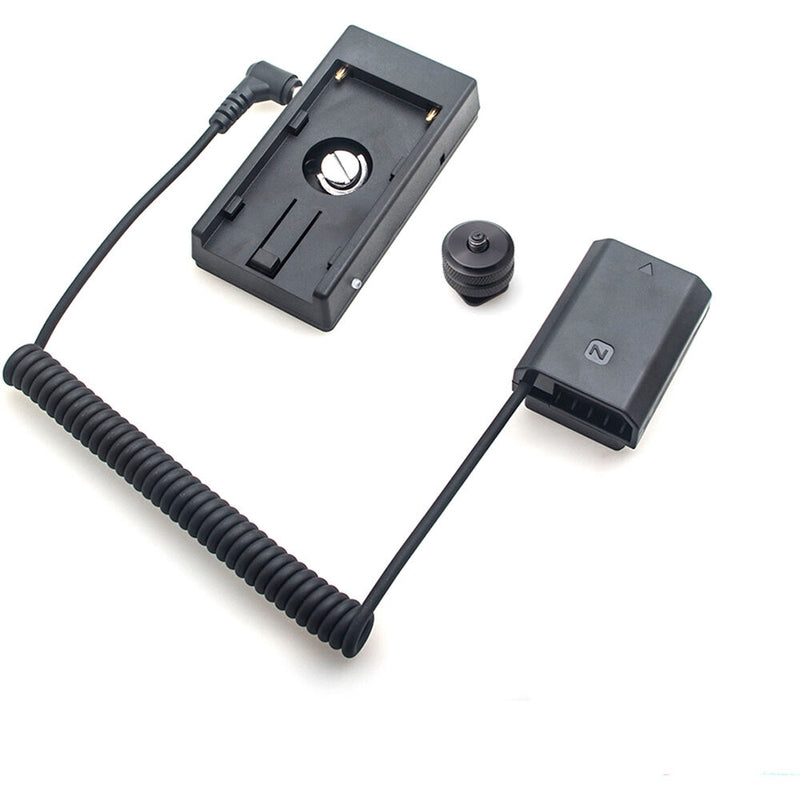 DigitalFoto Solution Limited L-Series Battery Plate to Sony NP-FZ100 Dummy Battery (Coiled 14 to 39" Cable)