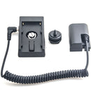 DigitalFoto Solution Limited L-Series Battery Plate to LP-E6 Dummy Battery (Coiled 16.1 to 39.4" Cable)