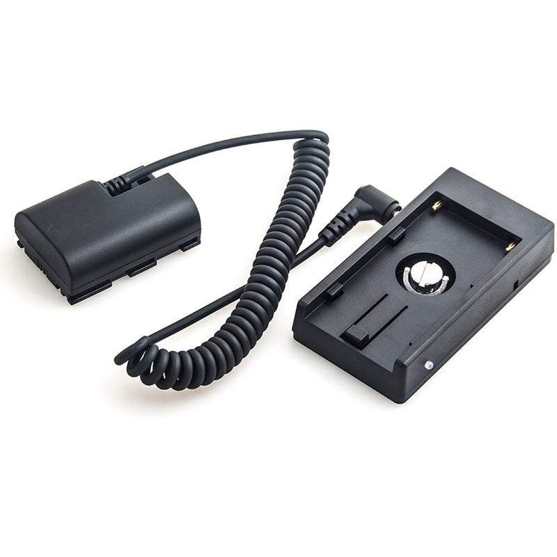 DigitalFoto Solution Limited L-Series Battery Plate to LP-E6 Dummy Battery (Coiled 16.1 to 39.4" Cable)