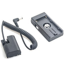 DigitalFoto Solution Limited L-Series Battery Plate to LP-E6 Dummy Battery (Coiled 16.1 to 39.4" Cable)