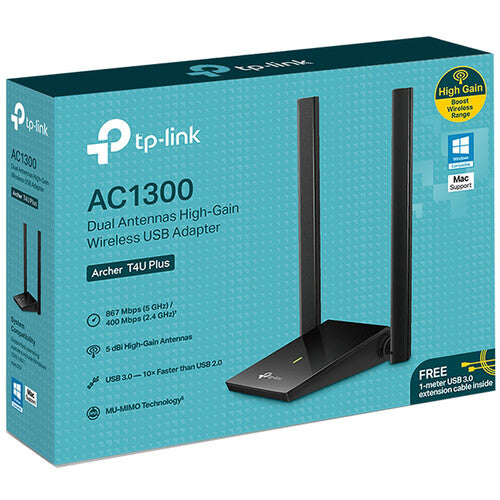 TP-Link Archer T4U Plus AC1300 Wireless USB Adapter