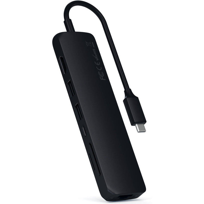 Satechi USB Type-C Slim Multi-Port with Ethernet Adapter (Black)