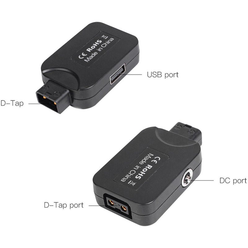 DigitalFoto Solution Limited D-Tap Power Adapter with D-Tap, USB, and 2.1mm DC Barrel Outputs