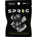 Sprig Cable Management Device for 1/4"-20 Threaded Holes (6-Pack, Black)