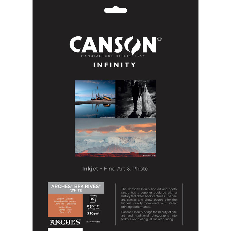 Canson Infinity ARCHES BFK Rives White Photo Paper (8.5 x 11", 25 Sheets)