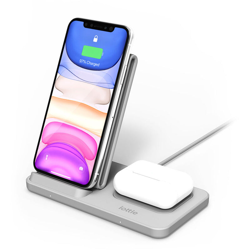 iOttie iON Wireless Duo Smartphone Charging Stand & Pad (Gray)
