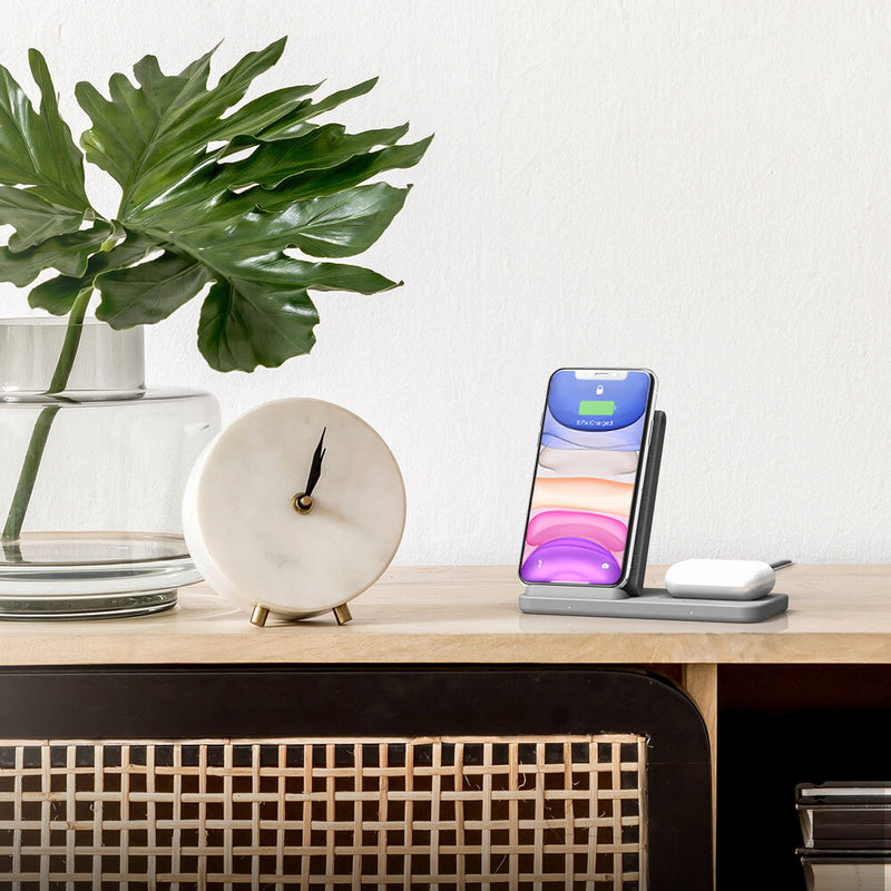 iOttie iON Wireless Duo Smartphone Charging Stand & Pad (Gray)