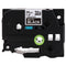 Brother TZe-M365 Label Tape for P-Touch Labelers (White on Matte Black, 1.4" x 26.2')