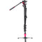 CAME-TV TP-MQB Carbon Fiber Monopod with Pivoting Foot Stand and Fluid Head