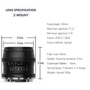 TTArtisan 50mm f/1.2 Lens for Nikon Z