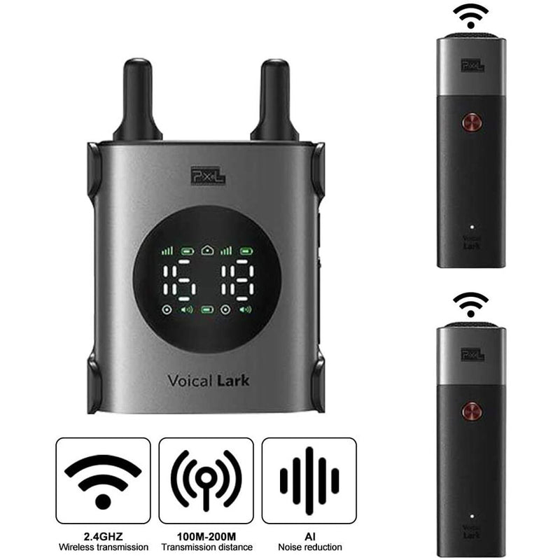 Pixel Voical Lark 2-Person Wireless Microphone System for DSLR Cameras and Smartphones (590 to 610 MHz)