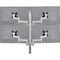 Atdec AWMS-4-4675-H-S Quad-Monitor Desk Mount Bundle (Silver)